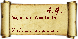 Augusztin Gabriella névjegykártya